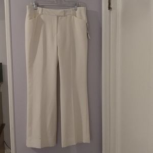 New Ann Klein Soft White Dress Suit Pants 12P